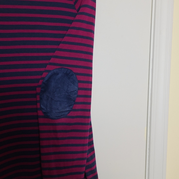 Izod Fuchsia and Blue Striped Pullover Top - Picture 3 of 8